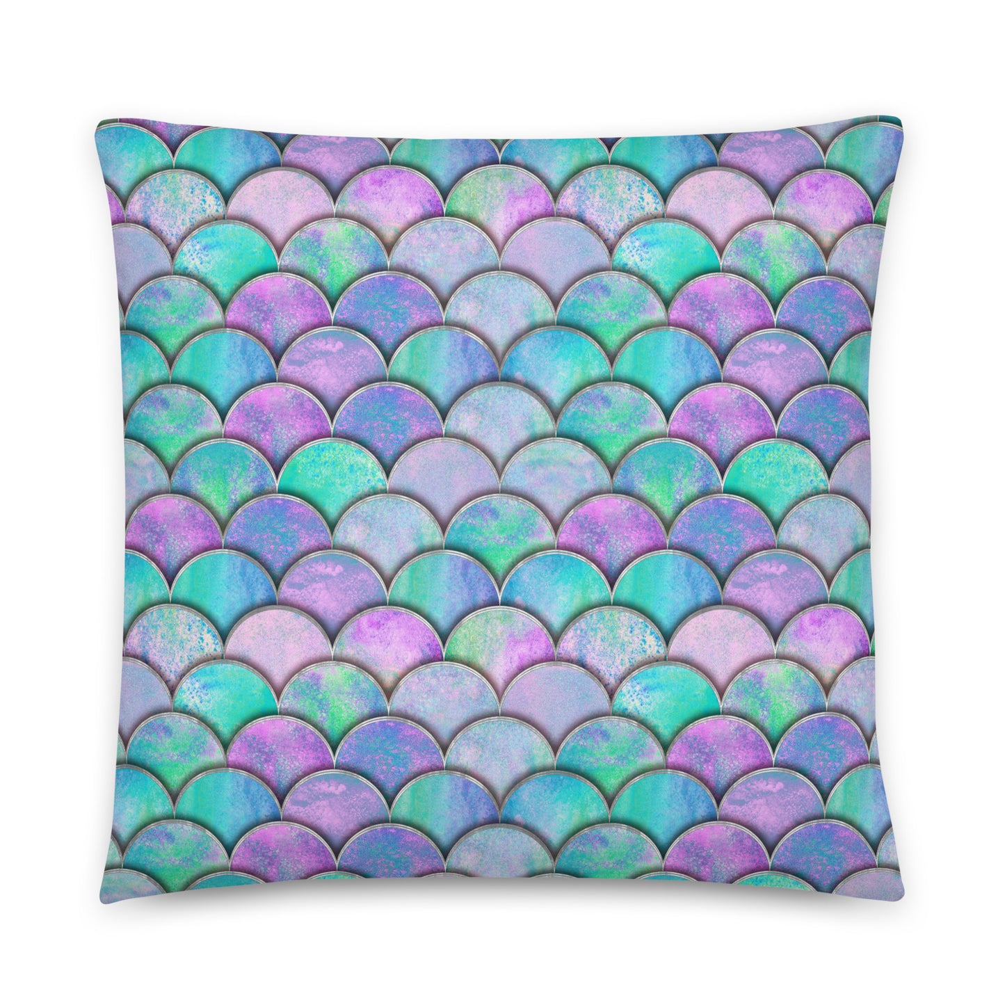Rainbow Mermaid Nursery Throw Pillow