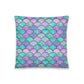 Rainbow Mermaid Nursery Throw Pillow