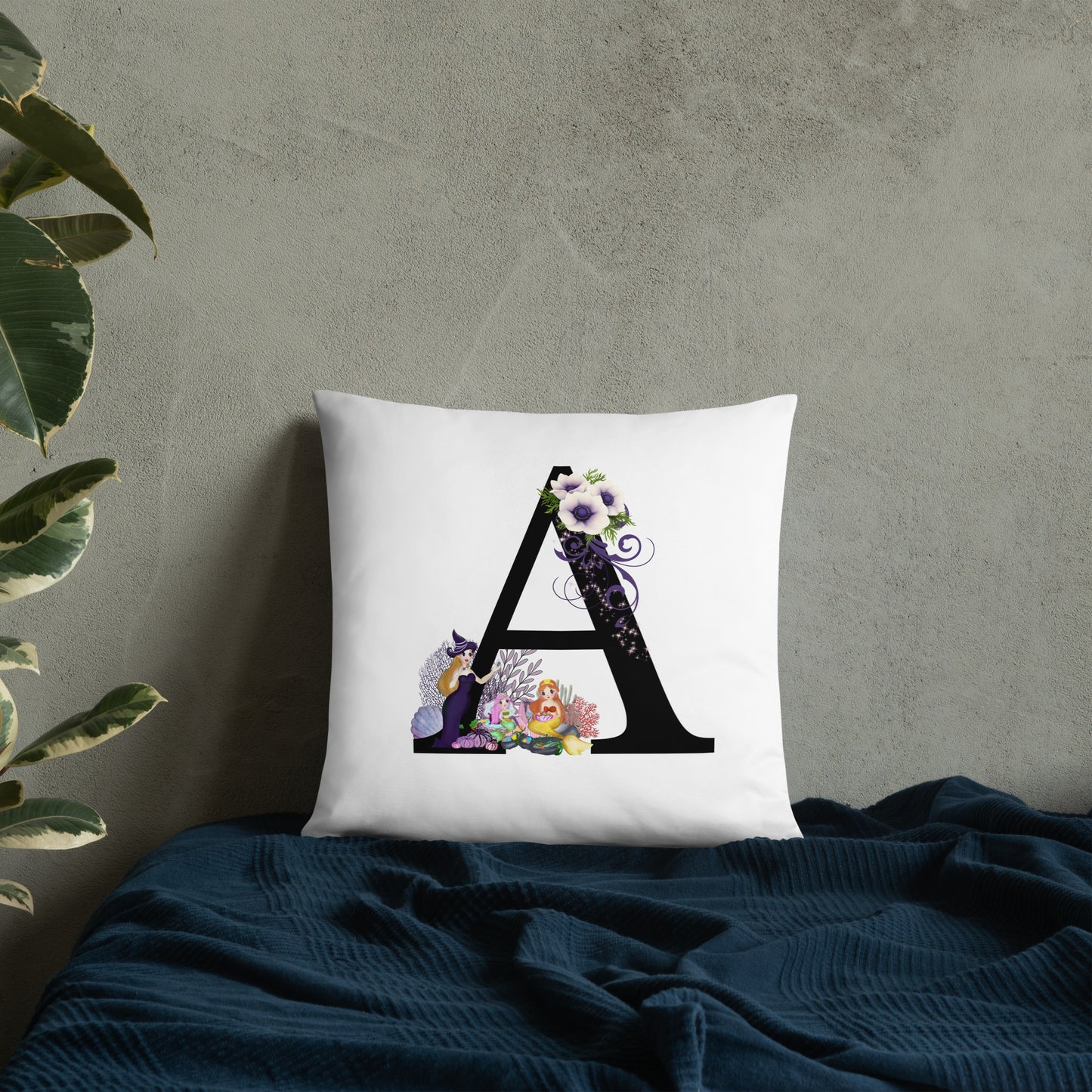 A-Z Monogram Decorative Pillow